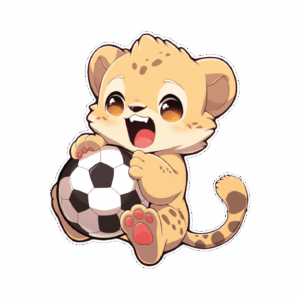 Mascotte_Guepard-Bebe_Ballon_Foot